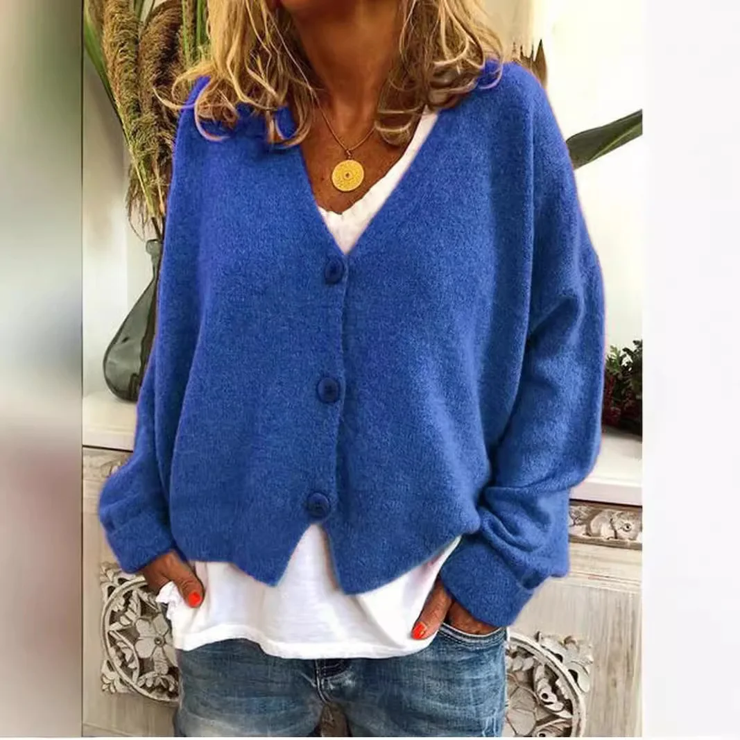 Tamanho grande feminino casual solto malha cardigan camisola thi algodão tricô aberto-saia sle primavera faion senhoras wear