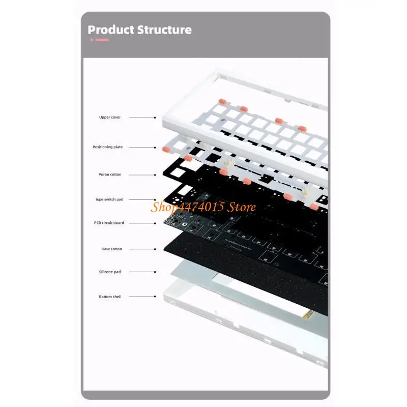 K1AA GMK61 مجموعة لوحة مفاتيح ميكانيكية مخصصة تدعم الساخنة مع الإضاءة الخلفية