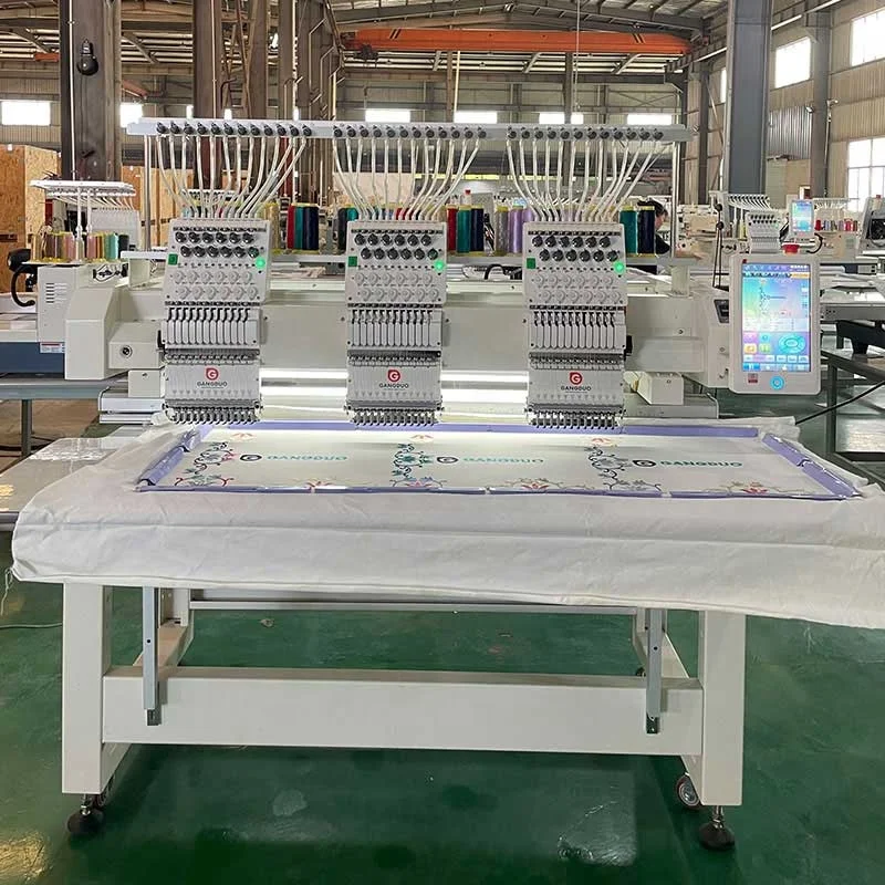 Mauina Maquina Bordadora De 3 Cabeza Cabezales 3 in 1 Three Head Cording Embroidery Machine Shirt in Thailand for Lcd