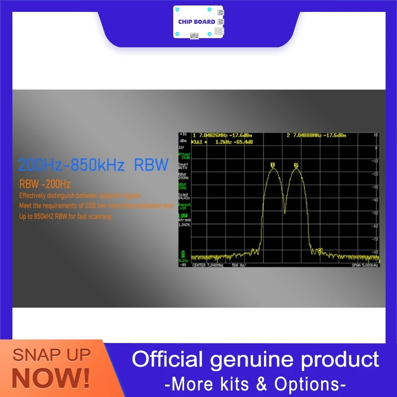

ZS-407 Hand held tiny Spectrum analyzer tinySA ULTRA PLUS 4" display battery 5000mAh 100K-7.3GHz