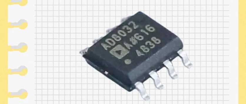 Original genuine AD8032ARZ-REEL7 SOIC-8 80MHz single power rail to rail amplifier chip 2.7 V, 800 uA, 80 MHz rail to rail I/O am