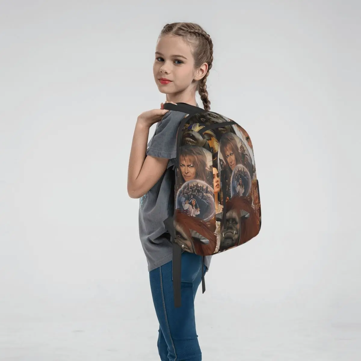 Labyrinth Funny Vintage Movie Legend Backpack Large Capacity Children BookBag School Bag Shoulder Bags for Men Women
