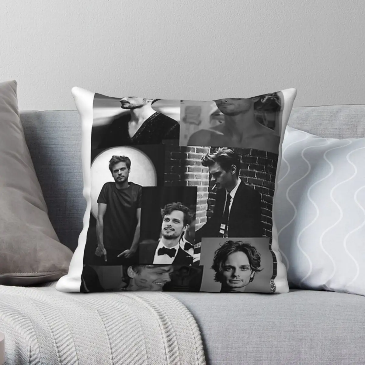 

Matthew Gray Gubler Criminal Minds Spencer Reid Pillowcase Polyester Linen Velvet Pattern Zip Throw Pillow Case Bed Cushion Case