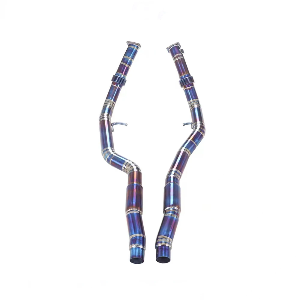 

Titanium exhaust front pipe For AUDI S4 S5 B9 exhaust