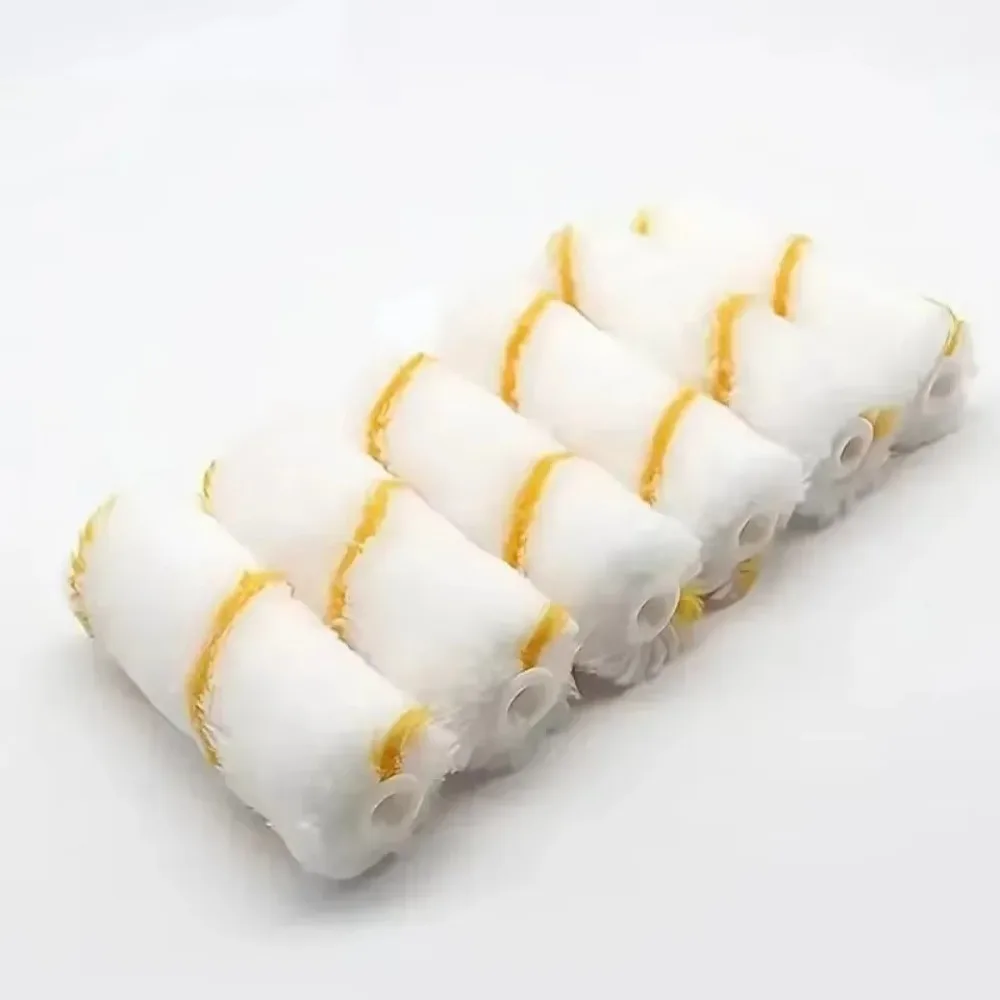 11 unids/set Kit de rodillo de pintura de mezcla de poliéster soporte de rodillo Mini núcleo de rodillo de pulgar Mini rodillo de pintura rodillo de pintura de esponja