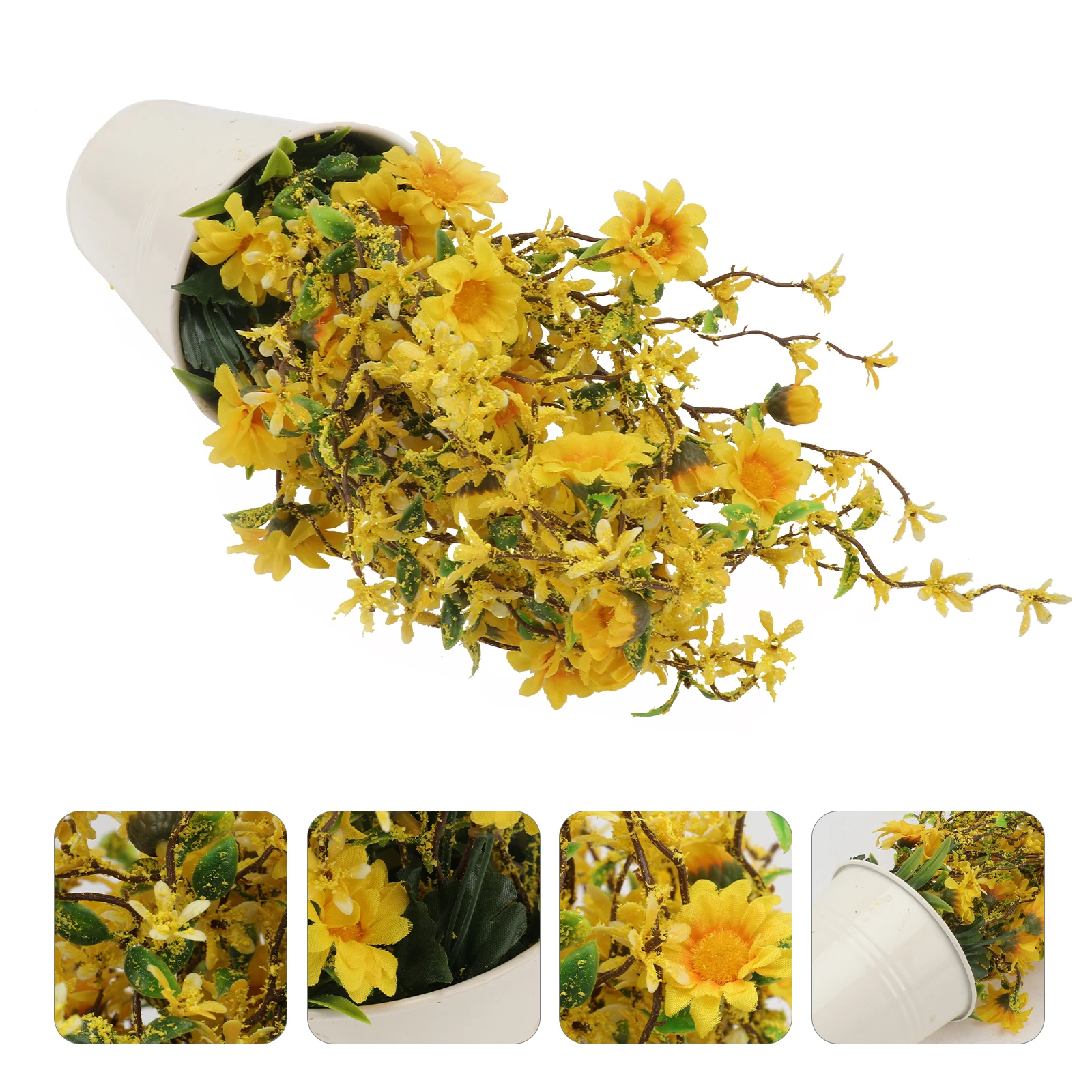 

Artificial Chrysanthemum Decor Simulated Flower Bonsai Room Adornment Premium Material Vivid Office Desktop Placement