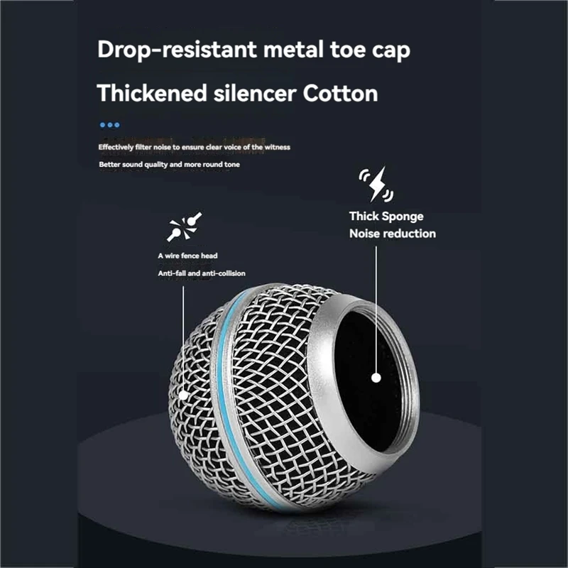 ميكروفون سلكي معدني ديناميكي BNVN لغناء الكاريوكي وحفلات الزفاف وكلام DJ