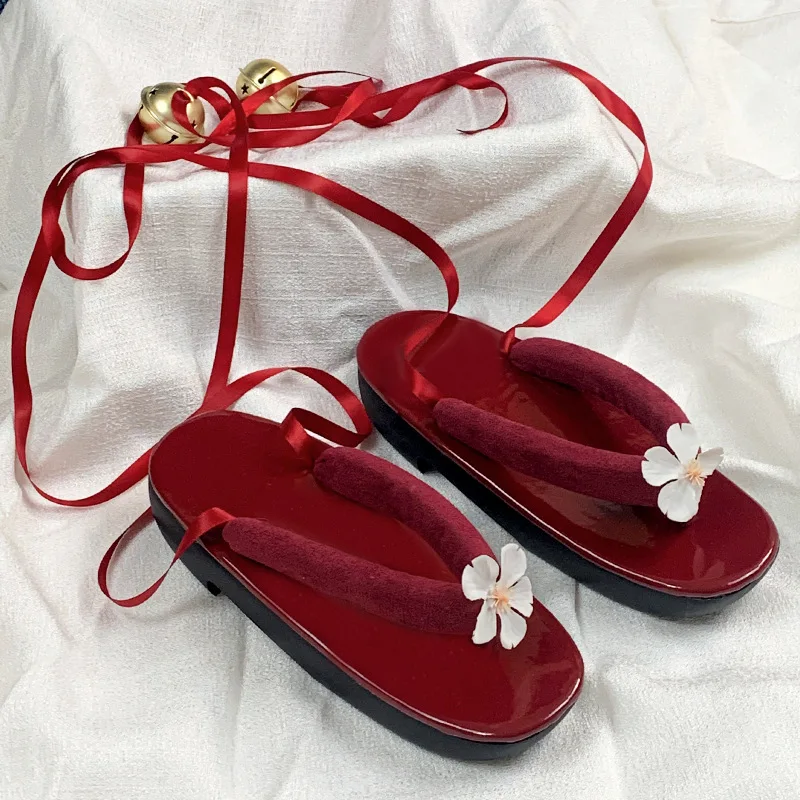 Women's Cos Shoes Alternative Geta – Cosplay Shoes, Stage Shoes Accessories, Soft Sole Straw Sandals