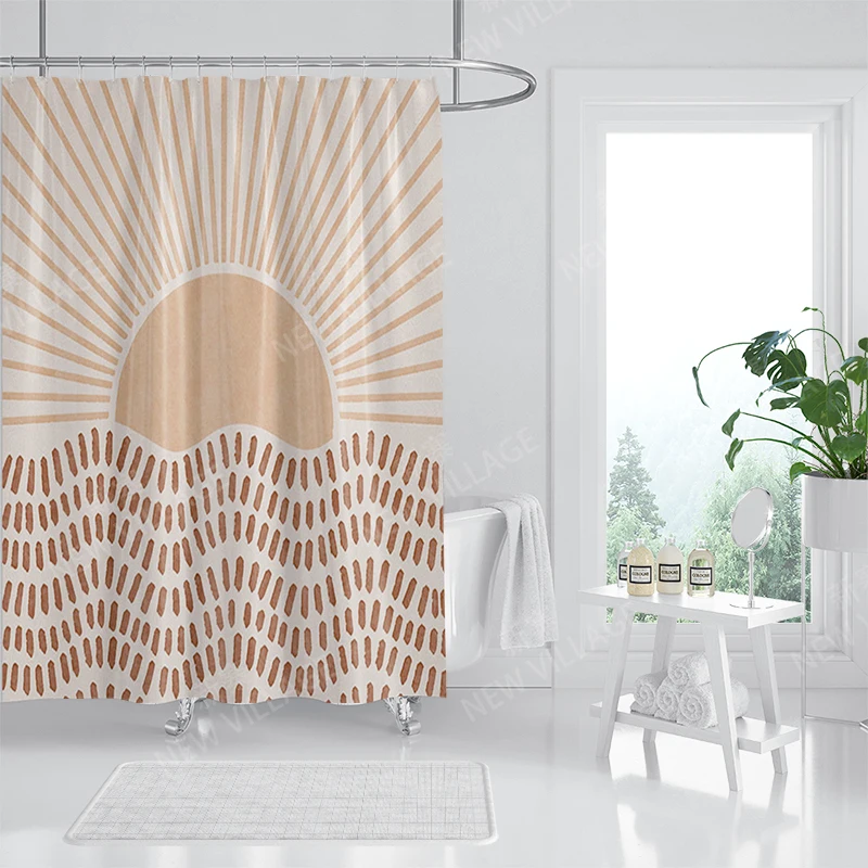 Waterproof fabric shower curtain Bathroom curtain accessories 180x200 Bath curtain for shower 240*200 nordic boho decor 240x200