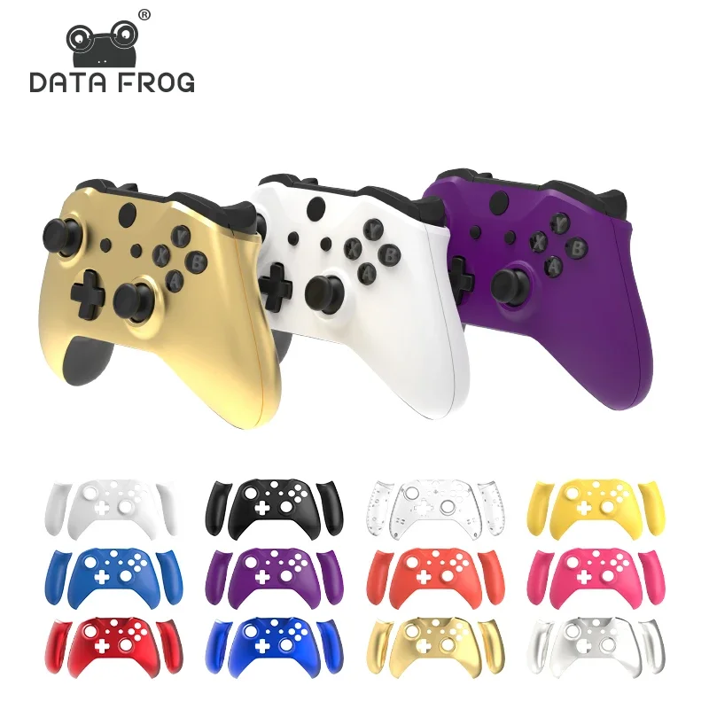 DATA FROG Custom DIY Housing Shell Case With Anti Slip Grips Replacement Mod Parts For Xbox One S Game Controller Accessories