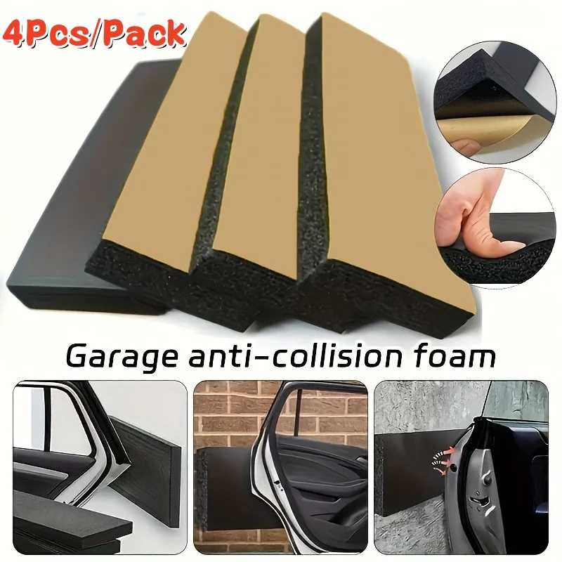 4Pcs/Pack Garage Wall Protector Car Door Bumper Guard Wall Corner Bumpers Strong Self-Adhesive Protects Against Scratches Damage
