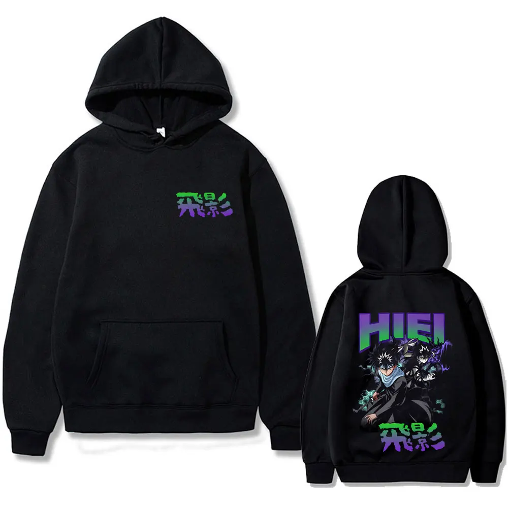 

Anime YuYu Hakusho Hiei Merch Hoodie Men Women Clothing Cartoon Oversized Streetwear Male Vintage Casual Fleece Cotton Hoodies