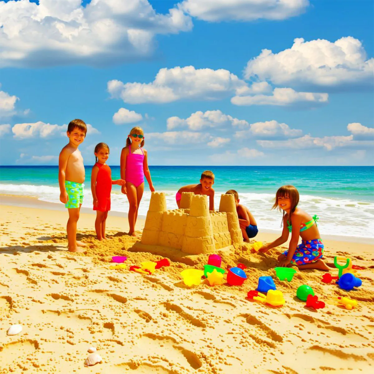 Bac à sable pour enfants, activité de sable intérieure et extérieure, jouets sensoriels, cadeaux de table de sable pour garçons et filles, jouets de sable de plage d'été pour enfants