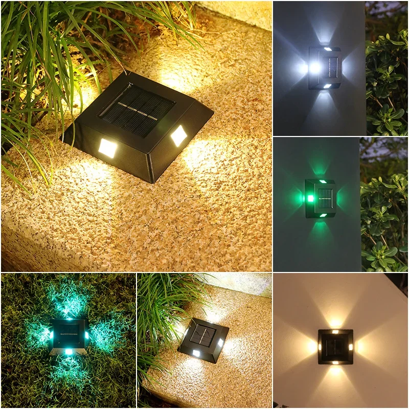 

Outdoor Solar Light Waterproof Garden Pathway Deck Lights LED Sunlight Wall Lamp For Home Yard Driveway Lawn Powered Ground