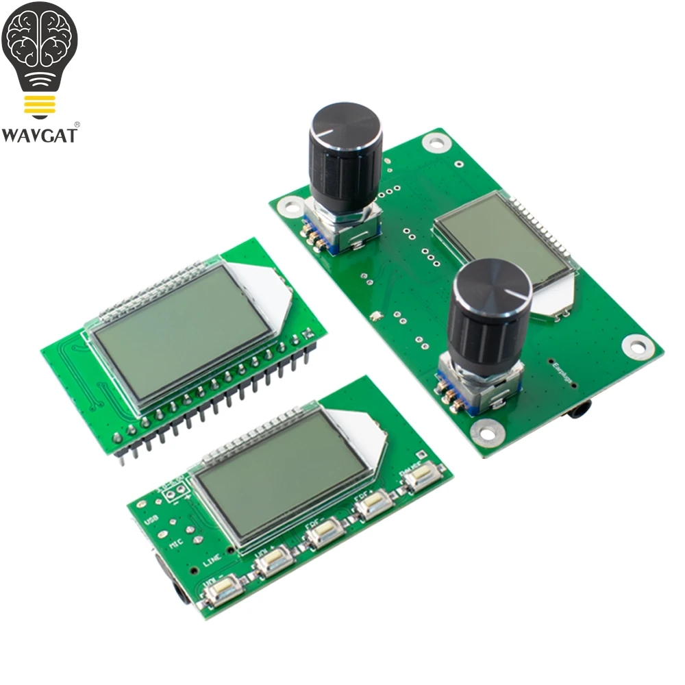 FM wireless frequency modulation digital radio module/Audio receiving stereo dual knobs/buttons/LCD version