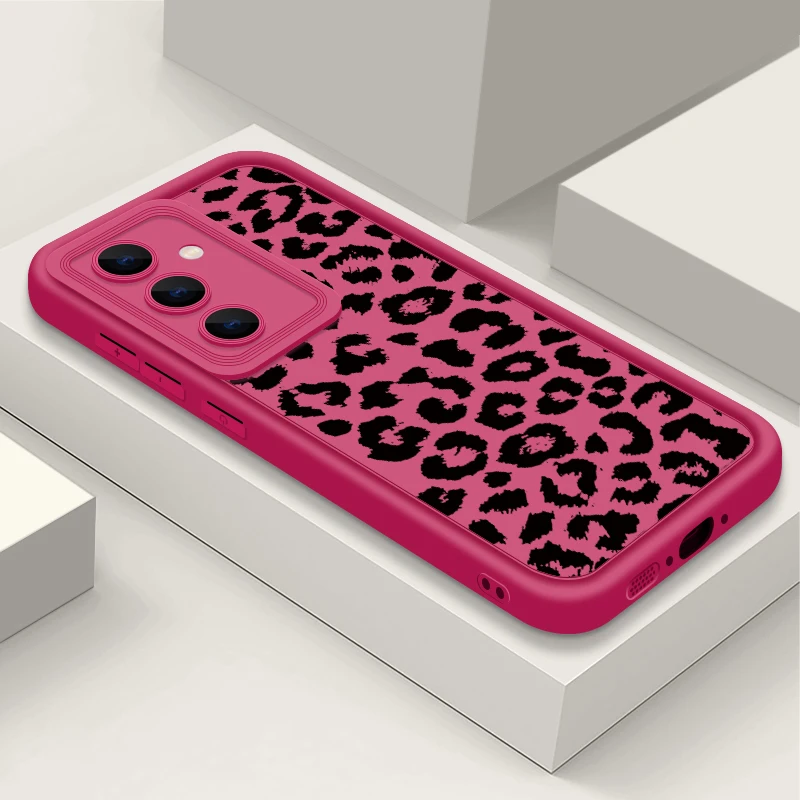 Leopardenmuster Silikonhülle für Samsung Galaxy S26 S25 S23 Ultra S24 FE A57 A56 A55 A16 A17 A18 A37 A15 5G Weiche TPU Handyhülle – Detail 9