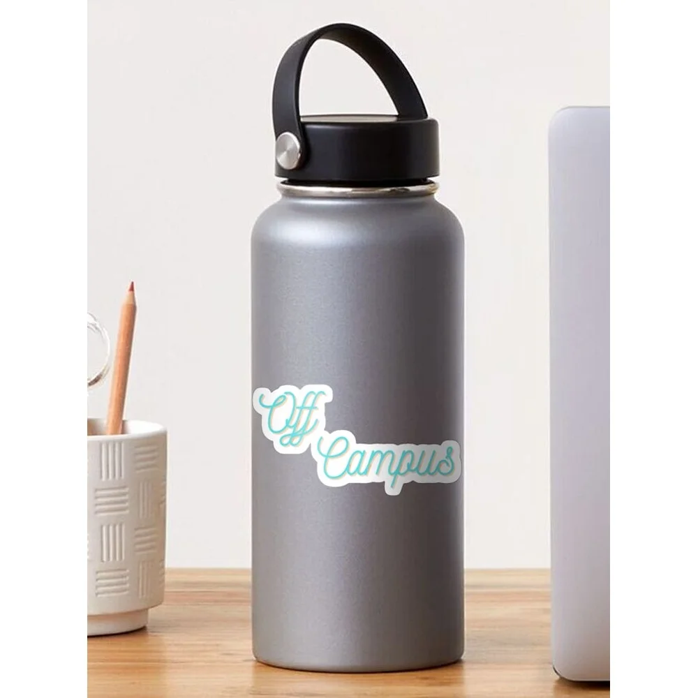 Off Campus Sticker for Laptop Decor Bedroom Car Cute Cartoon Art Fashionable Public Suitcase