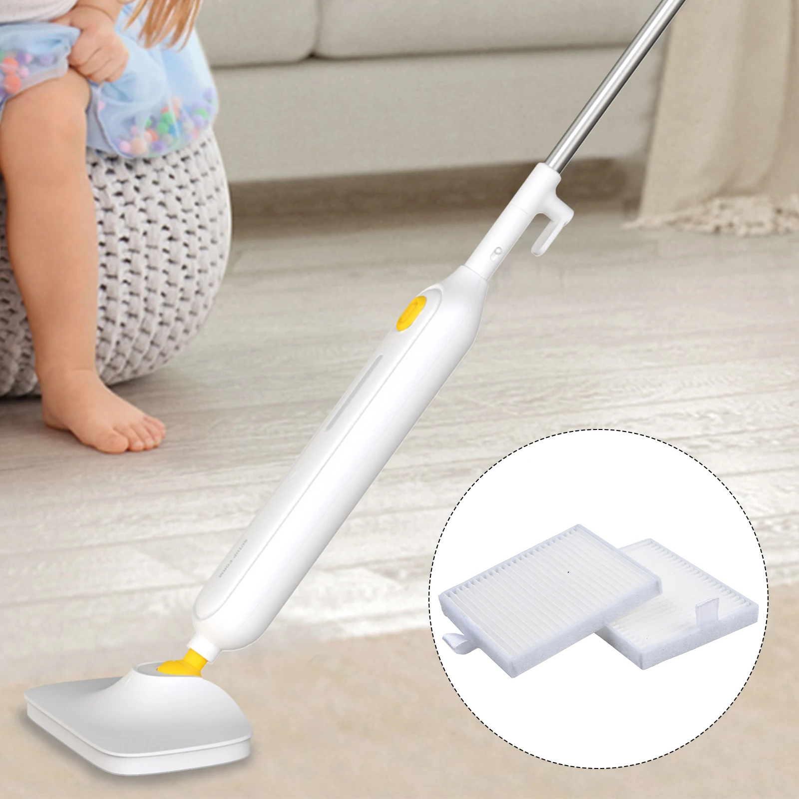 Nuovissimo filtro domestico filtro netto spazzatrice parti plastica + carta da filtro sostituzione accessori bianchi pulizia