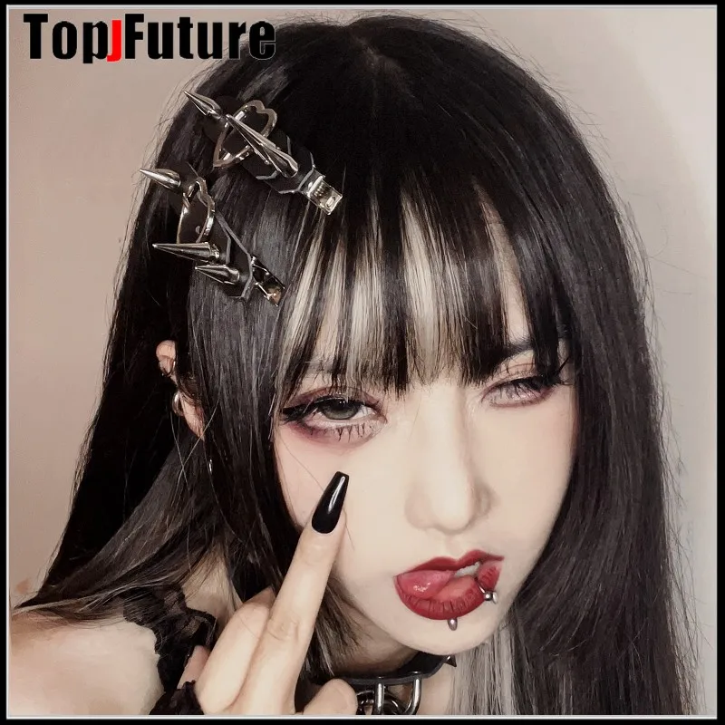 Women Harajuku Y2K Girl Gothic Lolita Willow nail Punk Hairpin Headdress Hair Pins Stud Hair Clip hairclip accessorie