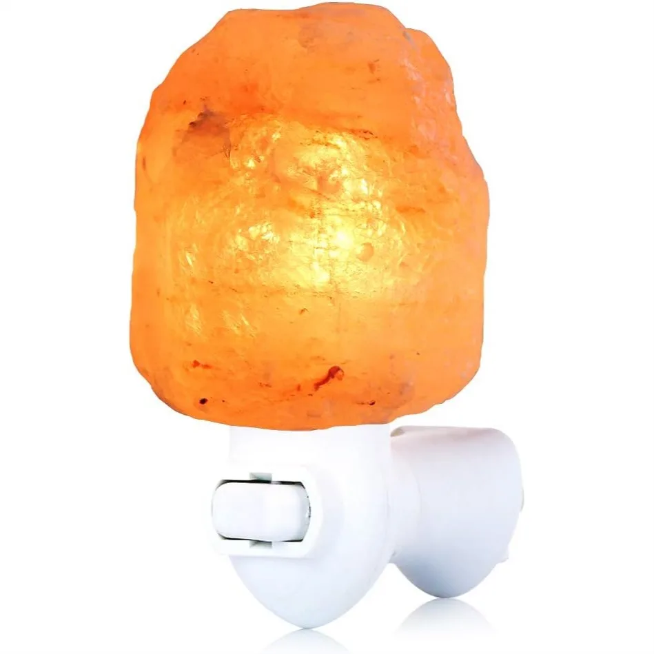 

Himalayan Salt Lamp Night Light Plug in, 360 Degree Rotatable with 2 Replacement Bulbs for Bedroom Bathroom, Pink Crystal Rock