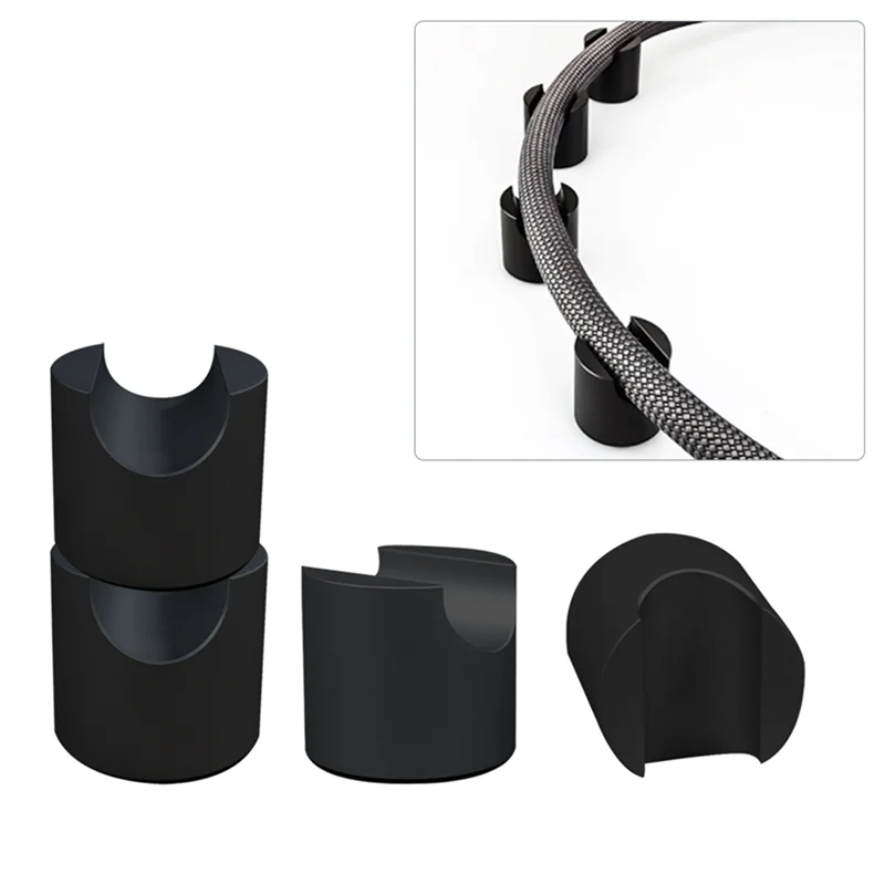

B63B-8Pcs HIFI Cable Stand Booster Holder Support Frame Anti-Shock Foot Multi-Function Speaker Cable Trailing Pad Black