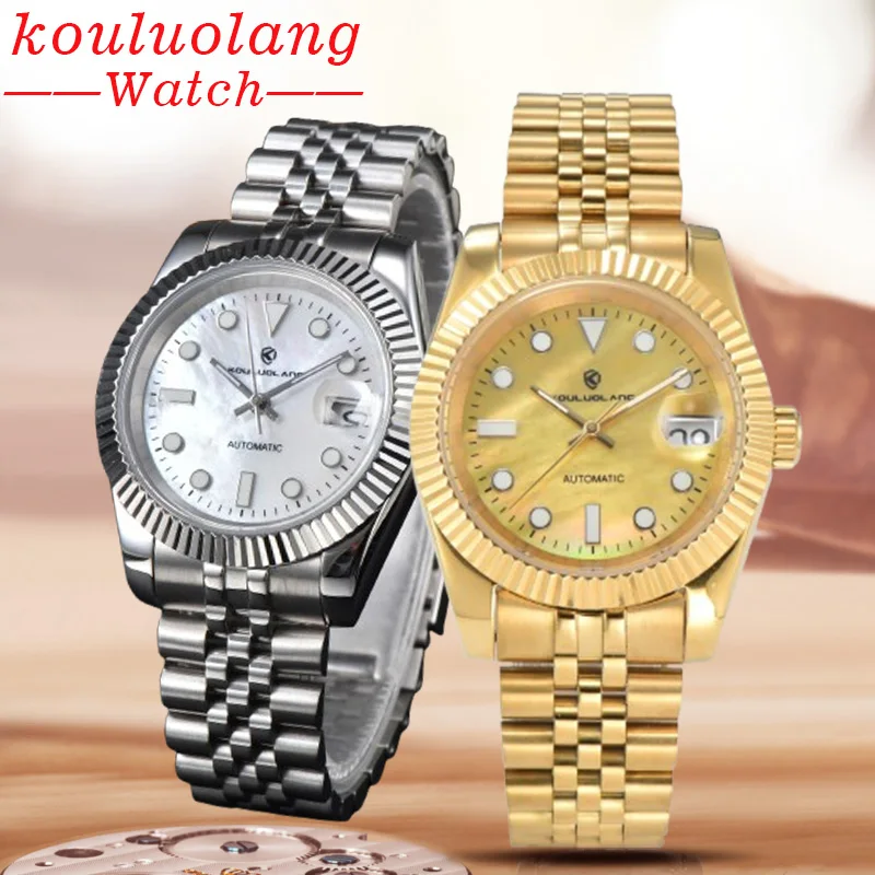 39mm kouluolang NH Series 35 Men's Mechanical Watch Stainless steel case Sapphire glass NH Series 35 movement shell dial