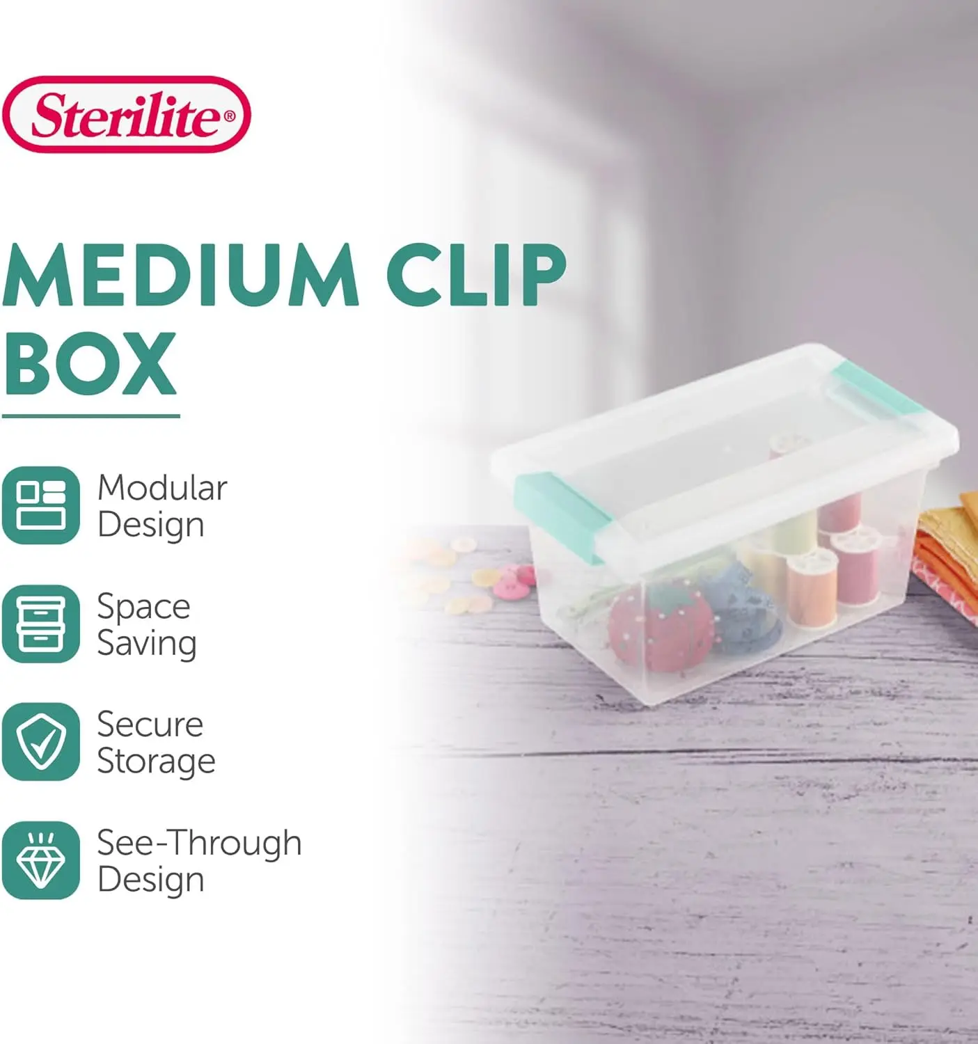 8-Pack Clear Plastic Storage Boxes with Latching Lids, Stackable for Home, Office, and Classroom Organization