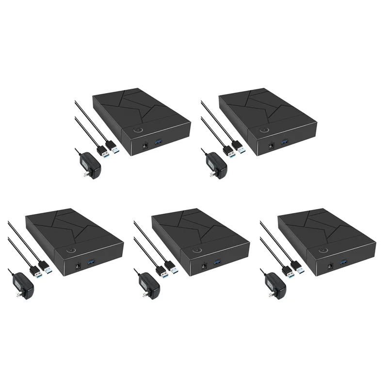 

5 комплектов 3,5-дюймового жесткого диска USB 3.0 к жесткому диску SATA Корпус SSD Внешний твердотельный жесткий диск Коробка с вилкой стандарта США