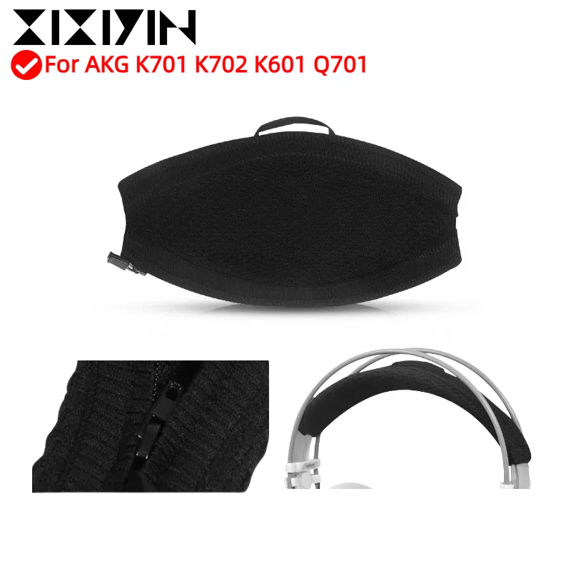 

XIXIYIN Zipper head beam knitted fabric protective cover can be washed with water For AKG K701 K702 K601 Q701 Headphone