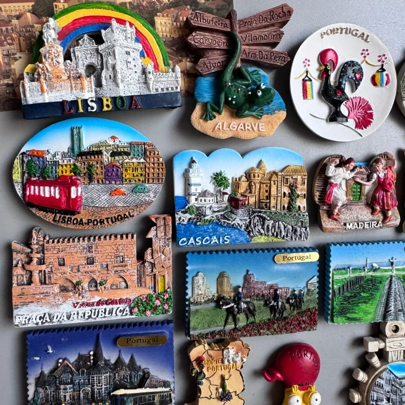 Portugal Fridge Magnets Fado Lisboa Tourist Souvenir Algarve Madeira S.Miguel Acores Guimaraes Porto Cascais Magnetic Stickers