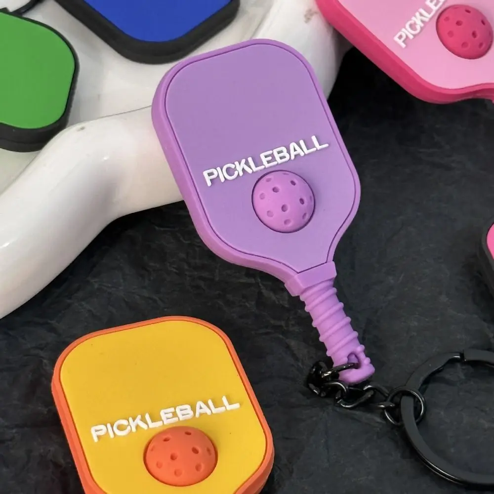 Dopamine Pickleball Paddle Keychain Detachable with Buckle Pickleball Racket Pendant Fitness Series Pendant Bag Accessories