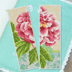 DIY Craft Cross Stitch Bookmark Kit, Christmas Plastic Fabric, Needlework Embroidery Crafts, Counted Cross-Stitching Kit, 10-2