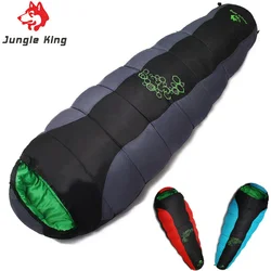 JUNGLE KING CY0901 850g 1850g New Thickening Fill Four Holes Cotton Sleeping Bag Outdoor Camping Mountaineering  Mummy  Movement
