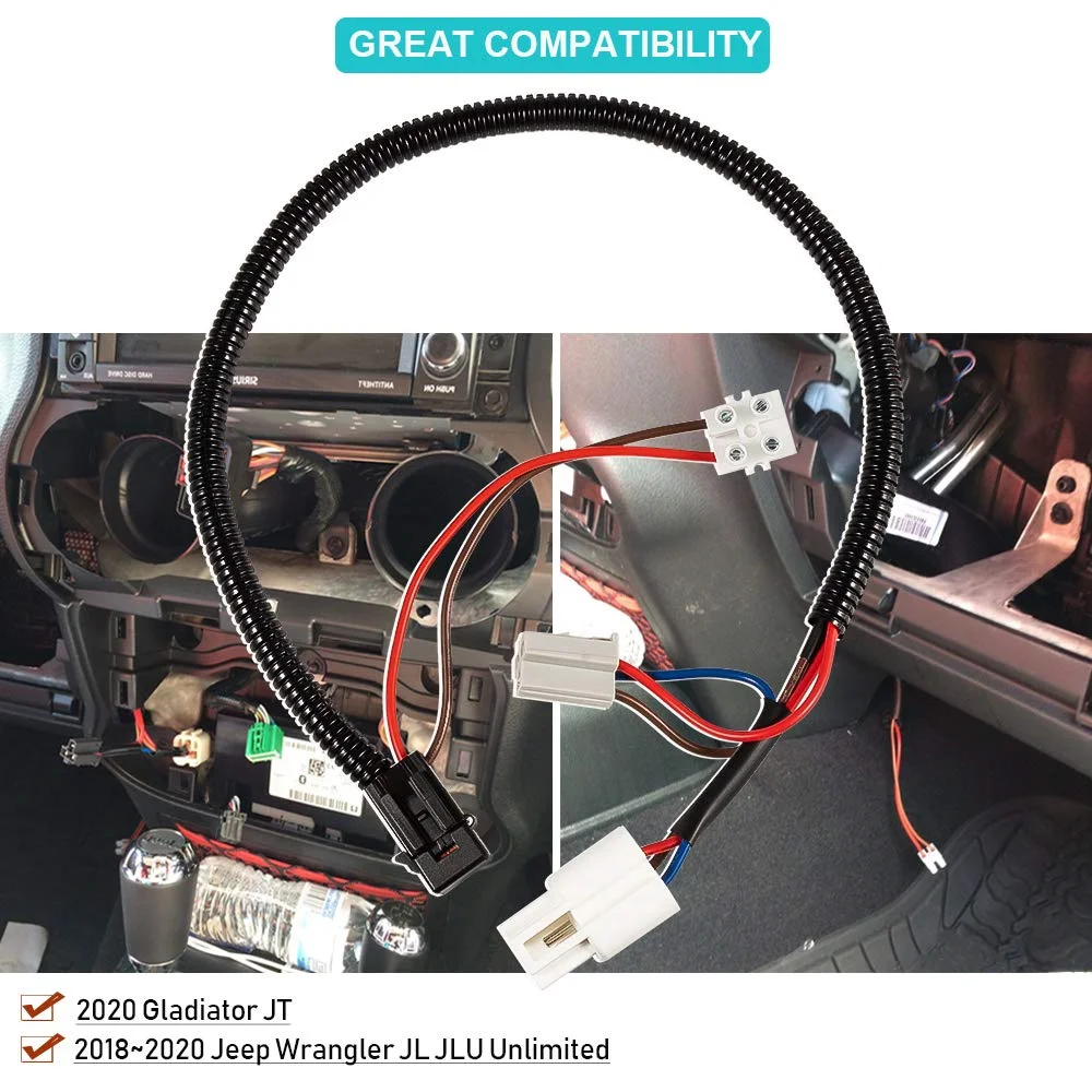 12 V Netzteil für 2014-2018 Jeep Wrangler JL JLU Unlimited & Gladiator JT für 2014-2018 Jeep Wrangler JK JKU TJ unbegrenzt – Detail 7