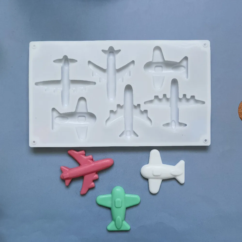 DIY Epoxy Resin Airplane Modeling Silicone Mold Chocolate Mold Pudding Mousse Cake Baking Decoration Airplane Silicone Mold