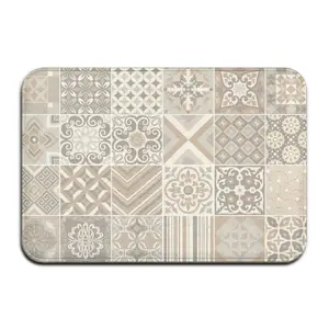 Grauer Bohemian Mandala Teppich, Polyester Teppich, Nicht -Slip -Teppich, Schlafzimmer Fußmatte, Küchentür, Badezimmerdekoration 10 Hauptverkäufe Mandala Teppich - №6