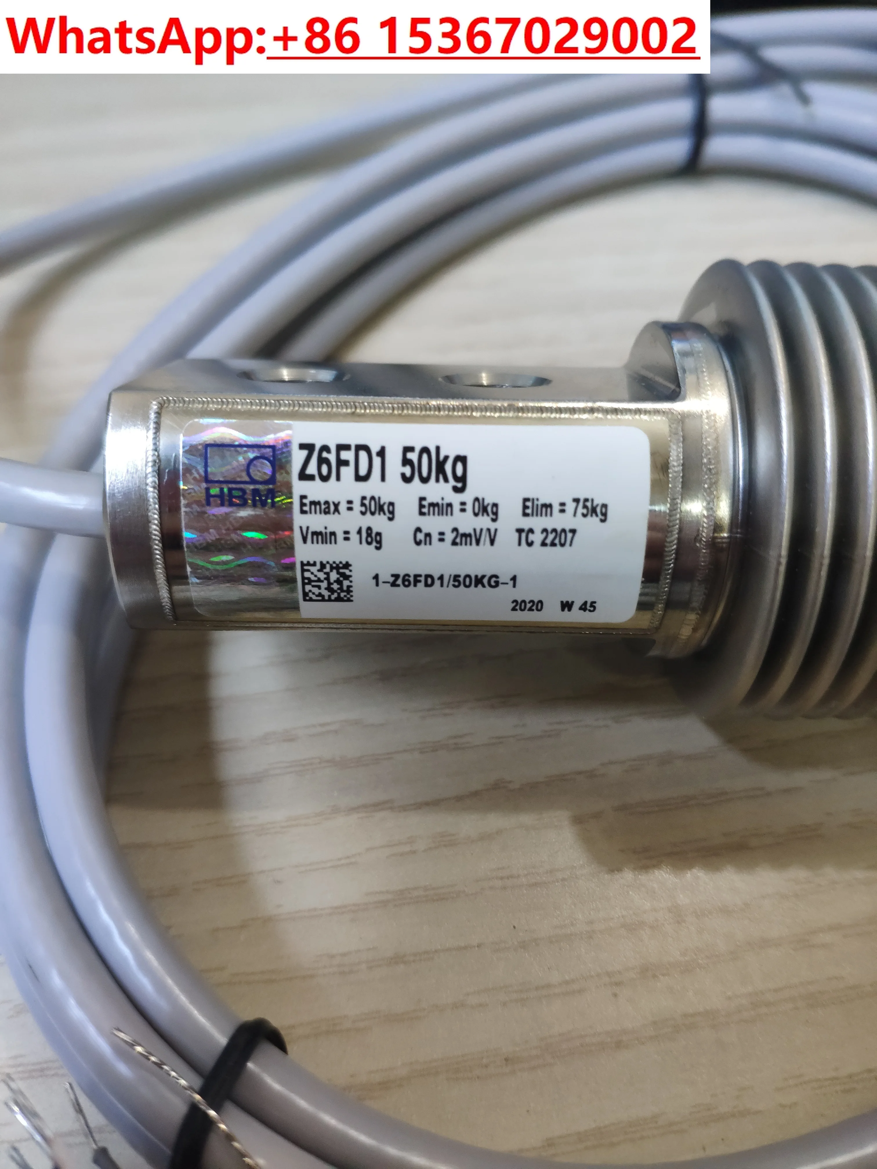 German HBM Z6FD1-50 stainless steel welded corrugated tube weighing sensor Z6FC3-50-100-200-3