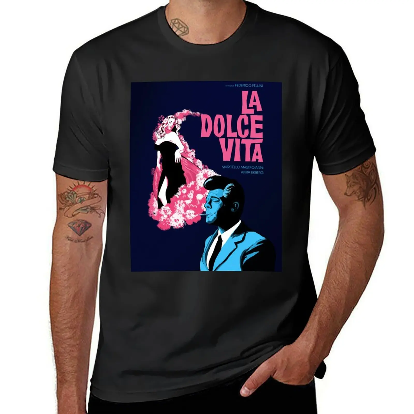 

La Dolce Vita Art T-Shirt quick-drying animal prinfor boys plus size clothes blue archive mens designer clothes