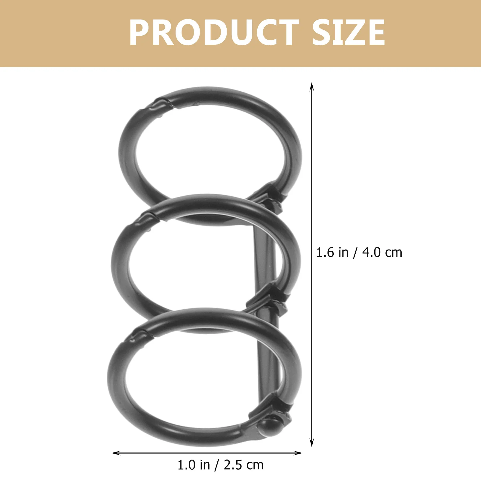 6Pcs Premium Alloy Binder Rings Smooth Portable for Book Calendar Notebooks Student Stationery Binder Rings Book Clip Ring
