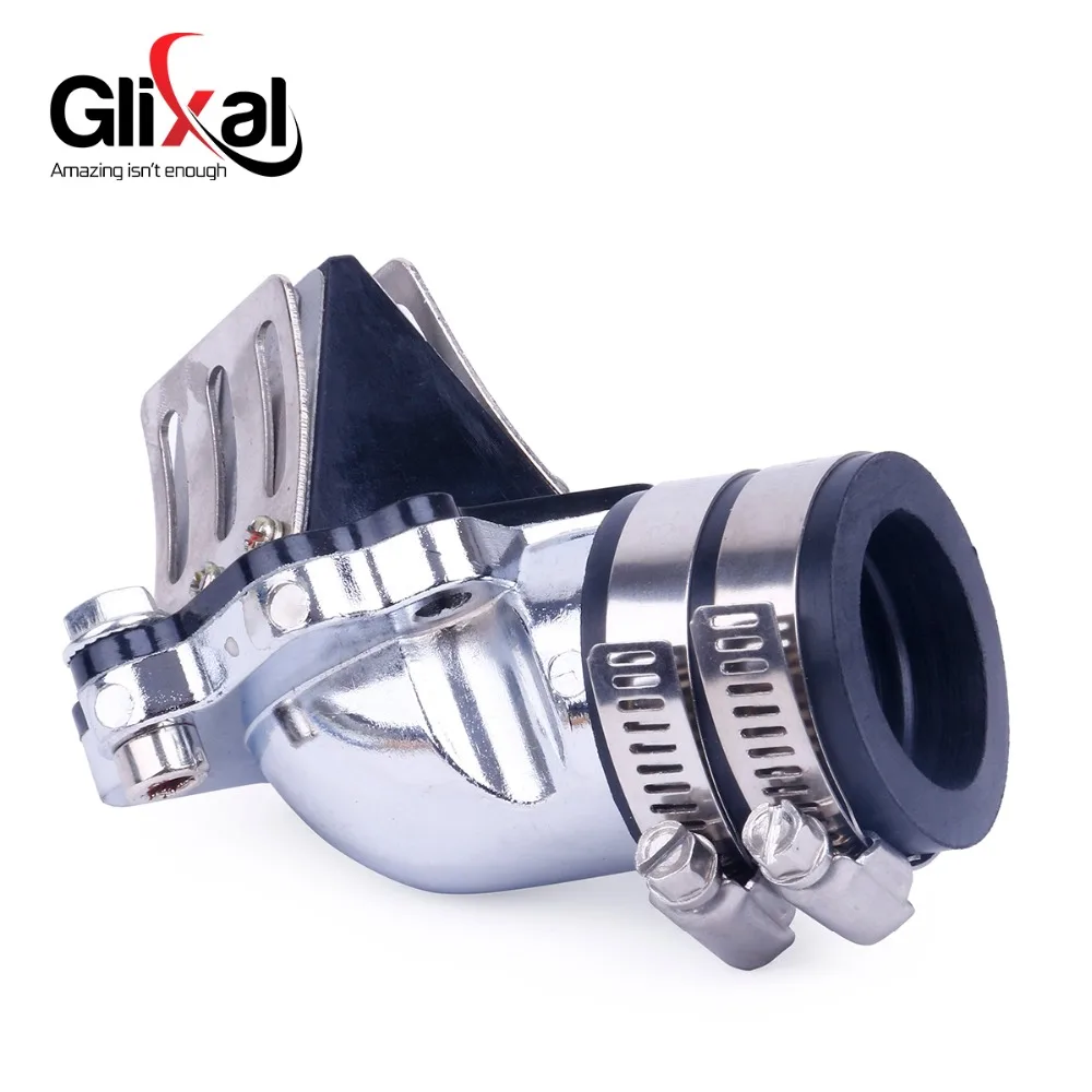 Glixal High Performance Racing Intake Manifold with Reed Valve for 1PE40QMB 2T Jog 50 3KJ Jog 90 4DM BWS ZUMA VINO Engine