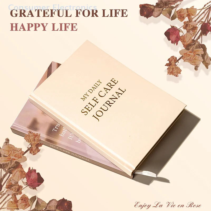 Kişisel Bakım Günlük Kitabı Şükran Dergisi Mutluluk A5 Defter Kumaş Kitap Planlayıcısı Kılavuzlu Kendinden Refl ile Kadınlar İçin Günlük Bir Günlük