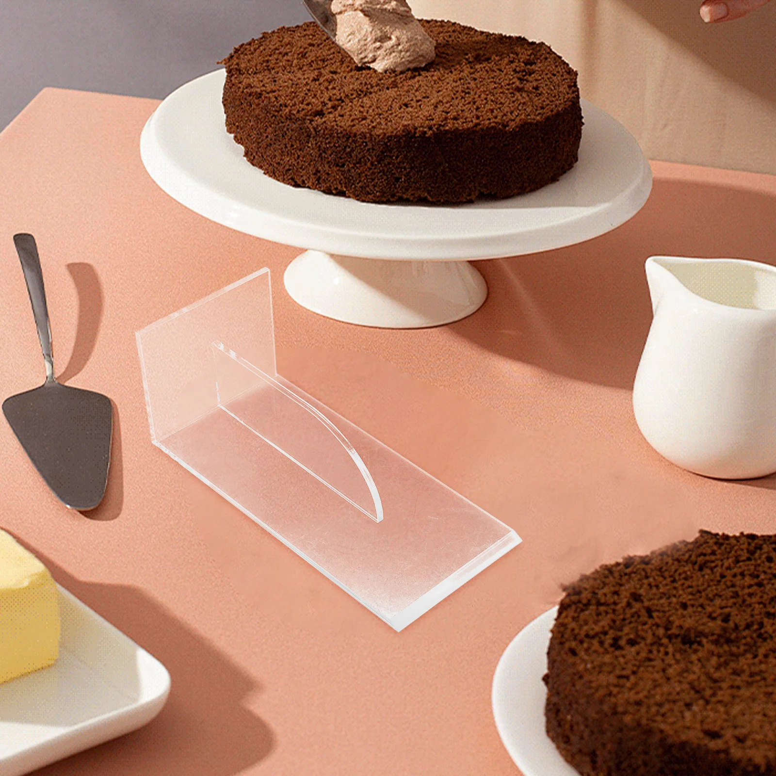 

Acrylic Scraper Baking Fondant Cream Shovel Baking Tool Reusable Cake Scraping Tool Cake Smoother Thickened Safe