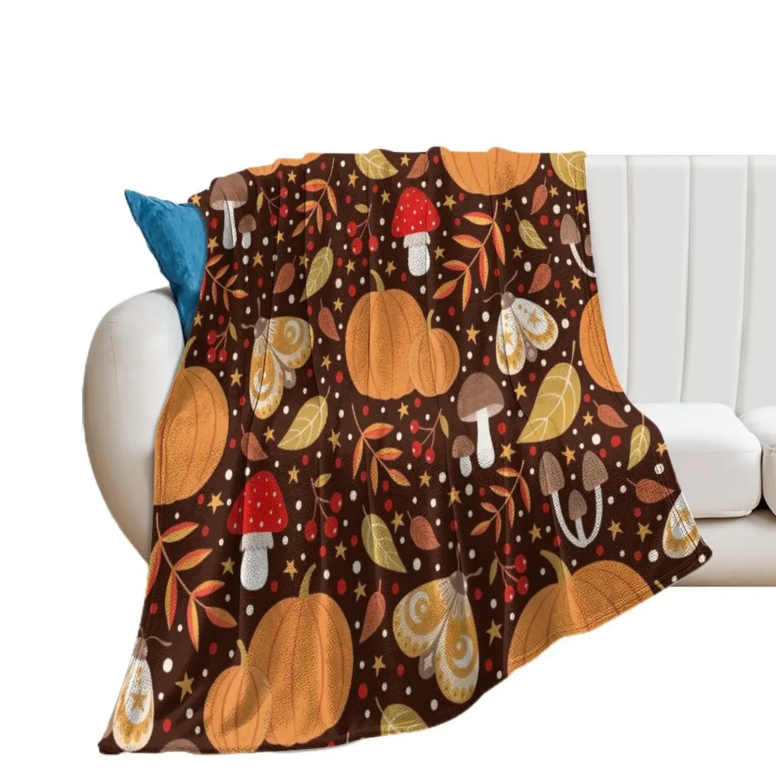 Autumn elements Throw Blanket Soft Multi-Purpose Soft Plush Plaid Baby Blankets