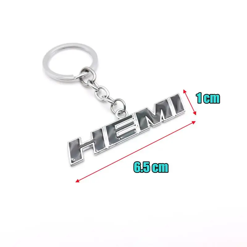 HEMI شعار مفتاح سلسلة سيارة المفاتيح سبائك الزنك ثلاثية الأبعاد كيرينغ الهدايا الإبداعية ل دودج شاحن تشالنجر السيارات مفتاح قلادة اكسسوارات
