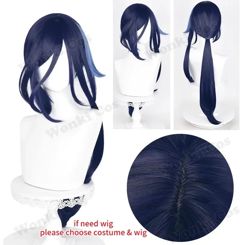 Fontaine Clorinde Cosplay Cosotume Dress Blue Wig Hair for Women Party Outfits with Hat Clorinde Cosplay Shoes Boots Cosotumes