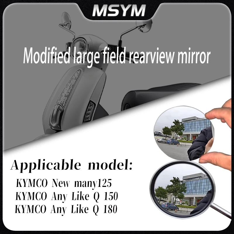 

Motorcycle Convex Mirror Increase Rearview Mirrors Side Mirror View Vision Lens For KYMCO newmany125 Any Like Q 150 180