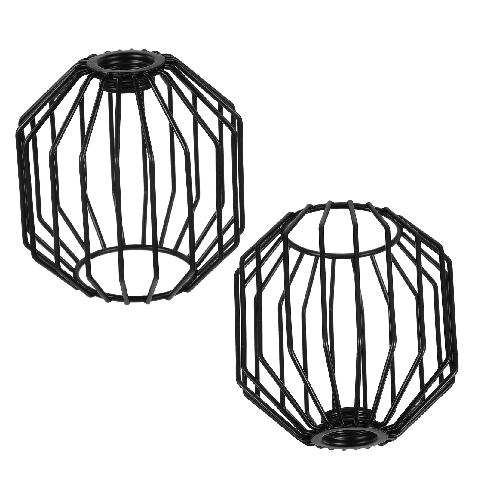 

2 шт. винтажных абажуров-клеток из железной проволоки, деревенский металлический подвесной светильник для столовой, гостиной, индустриальный подвесной светильник