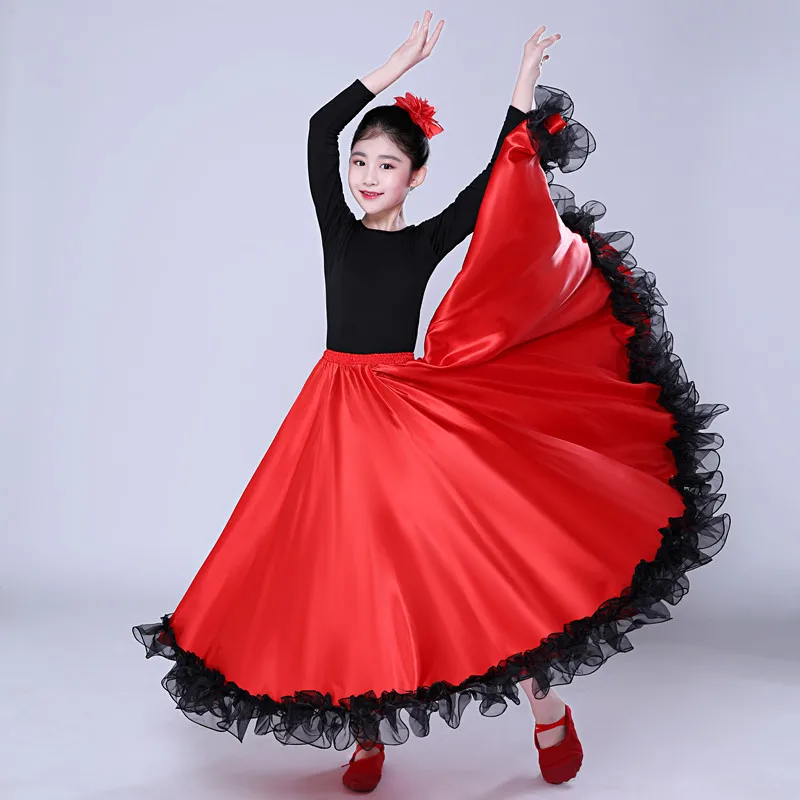 Spanish Bullfighting Dance Skirt Performance Dress Women\'s Skirt Long Skirt Large Swing Skirt Dance Costume Performance Clothes