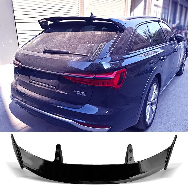 Roof Spoiler Carbon Surface Car Rear Trunk Wing ABS material Spoiler For Audi A6 Allroad Avant 2013-2022