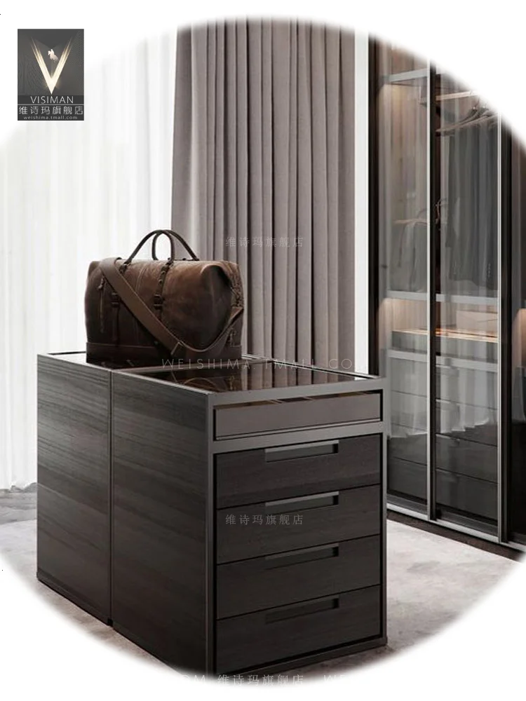 Small cloakroom island cabinet, light luxury drawer cabinet, locker